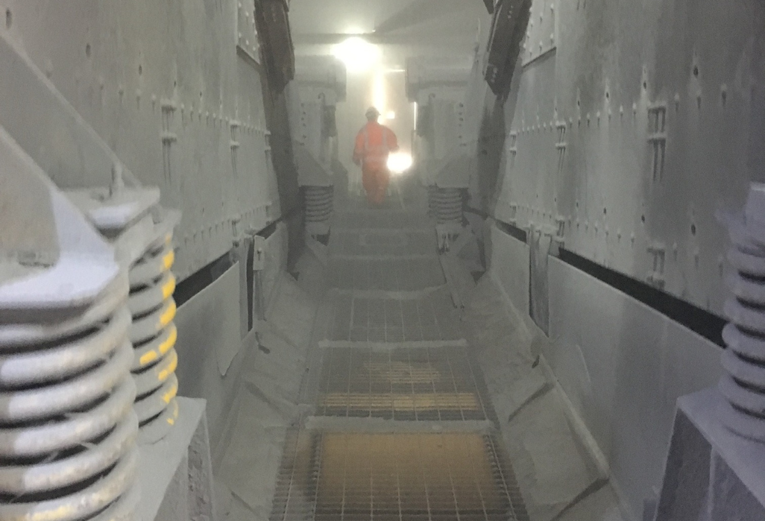 After picture of a quarry factory after implementing a quarry dust control dust suppression system.